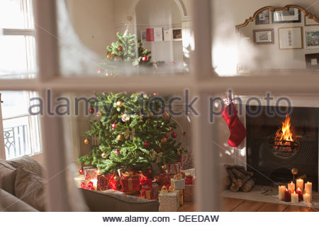 Christmas Tree In Living Room christmas tree in a living room with furniture and toys. handmade Christmas Tree In Living Room christmas tree in a living room with furniture and toys. handmade