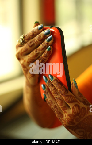 close up portrait of woman with henna body art on her close up portrait of woman with henna body art on her