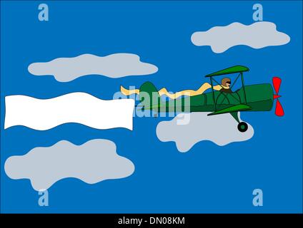 Biplane Vector Illustration Stock Vector Image Art Alamy