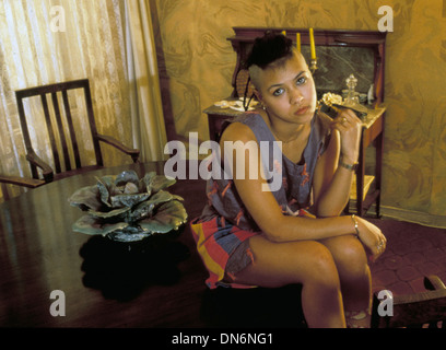 Bow Wow Wow Uk Pop Group About With Vocalist Annabella Lwin Stock