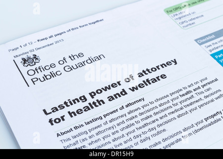 Lasting Power Of Attorney Forms Uk