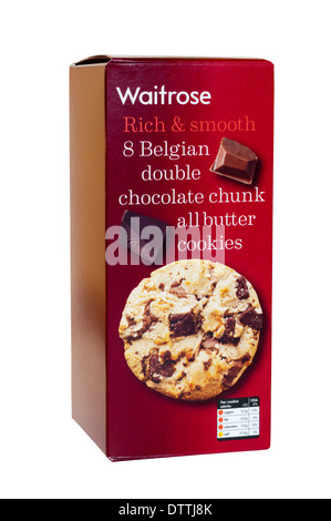 Waitrose Belgian White Chocolate Chunk All Butter Cookies Stock Photo