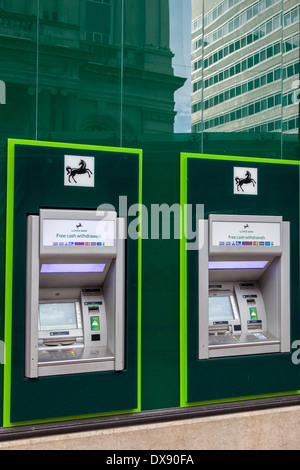 cash bank lloyds machines england points atm outside alamy lloyd cashpoints manchester central