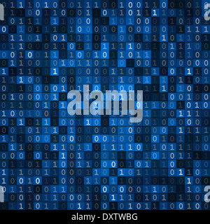 Binary Code Screen Listing Table On Green Background Stock Photo Alamy