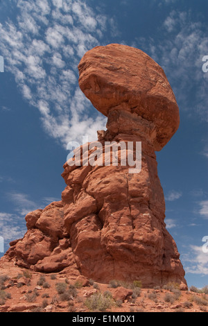 Arches National Park Balanced Rock Sunset Stock Photo Alamy