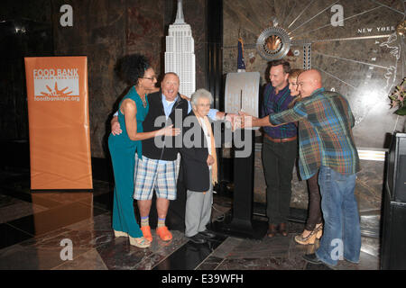 The Chew Cast mario batali & cast of the chew to light empire state building The Chew Cast mario batali & cast of the chew to light empire state building