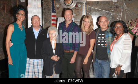 The Chew Cast mario batali & cast of the chew to light empire state building The Chew Cast mario batali & cast of the chew to light empire state building