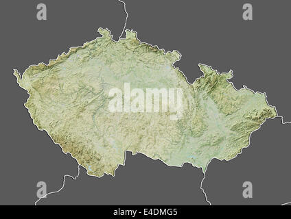 Czech Republic Relief Map Stock Photo Alamy