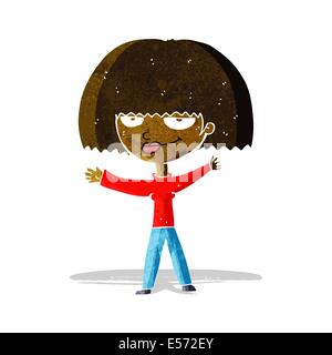 Cartoon Smug Woman Stock Vector Image Art Alamy