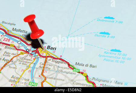 Bari Italy city map Stock Vector Art & Illustration, Vector Image