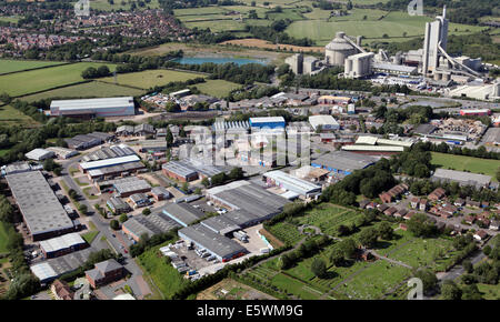 aerial view of the Cemex UK cement works in Rugby, Warwickshire, UK