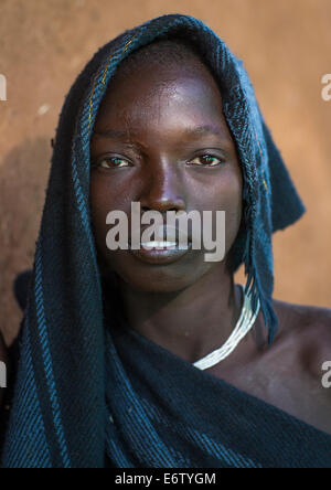 Beautiful Bodi Tribe Teenage Girl Hana Mursi Omo Valley Ethiopia