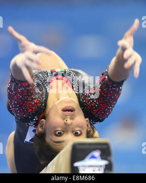 Mexican Gymnast Elsa Garcia Rodriguez Blancas Performs On The Balance