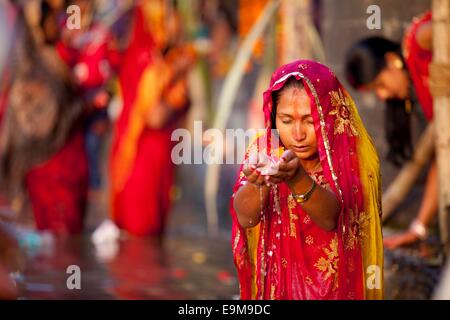 Kathmandu Bagmati Nepal Th Oct A Woman Offers Prayers To