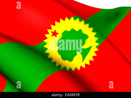 3D Flag Of The Oromo Liberation Front Close Up Stock Photo Alamy