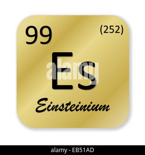 Einsteinium Chemical Element Periodic Table Science Symbol Stock Photo