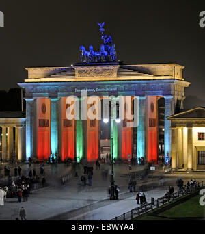 Festival Of Lights Paris Square Brandenburg Gate Berlin Stock Photo