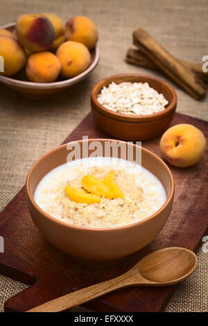 Oat Porridge With Fruit Selective Focus Stock Photo Alamy