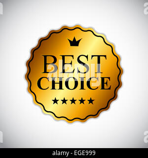 Best Choice Golden Label Vector Illustration Stock Photo Alamy