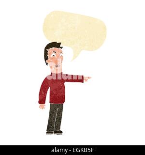 Cartoon Angry Man Pointing With Speech Bubble Stock Vector Image Art