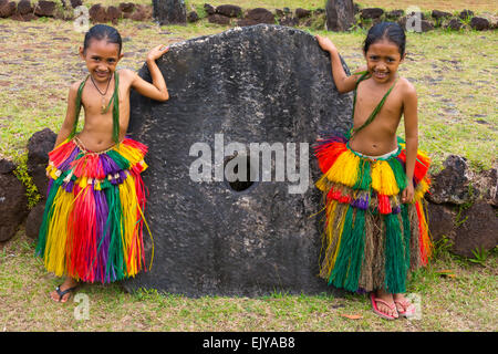 yap yapese festival traditional clothing girls island alamy micronesia federated states money stone