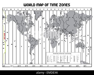 Vector Timezone World Map Stock Vector Image Art Alamy