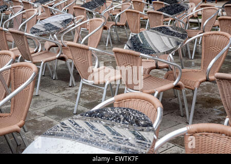 Florian Cafe Terrace In San Marcos St Marks Square Venice Italy Stock