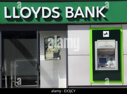 lloyds bank branch machine atm cashpoint alamy coventry exterior centre city canary wharf london england tsb