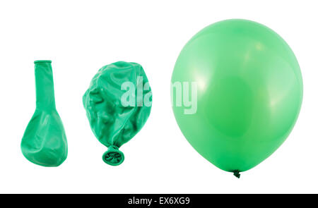 Three Stages Of Balloon Inflation Isolated Stock Photo Alamy