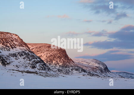 Sunset Over Snow At Dovrefjell Sunndalsfjella National Park Norway Stock Photo Alamy