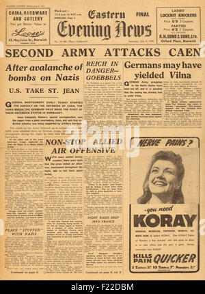1944 evening front normandy reporting alamy eastern british landings allies soldiers armoured invasion division 3rd two campaign brussels liberate army