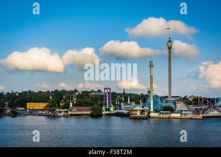 View of Gröna Lund from Kastellholmen in Norrmalm Stockholm Sweden