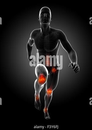 3d Rendered Illustration Runners Joints Stock Photo Alamy