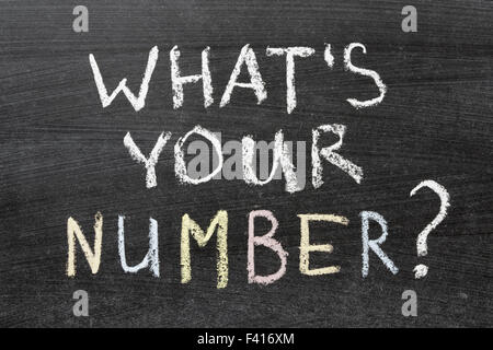 What&rsquo;s Your Number Stock Photo, Royalty Free Image: 48414301 - Alamy