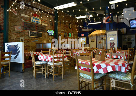 A Retro And Cool Old Historic Rustic Brick Seafood Restaurant With Menus On The Wall A Retro And Cool Old Historic Rustic Brick Seafood Restaurant With Menus On The Wall