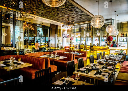 Beautiful Italian restaurant interior in Jakarta, Indonesia Stock Photo