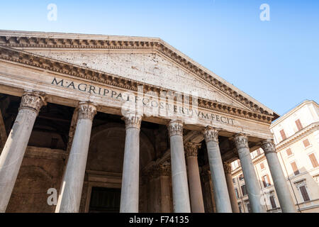 Roman Architecture Columns the facade of the pantheon in rome: columns and the pediment in a Roman Architecture Columns the facade of the pantheon in rome: columns and the pediment in a