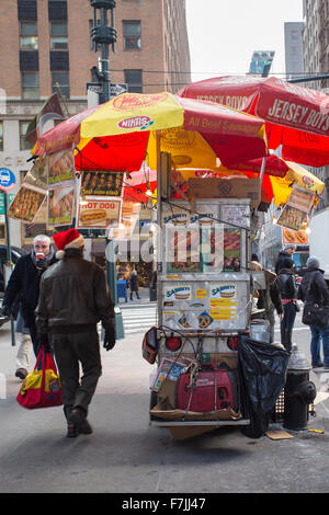 Street Food Vendor In Manhattan In New York City Stock Photo, Royalty ...