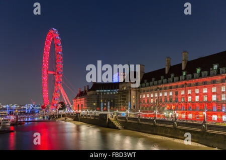 London Eye And Thames Nightly Shot Stock Photo Alamy