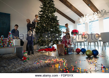 Christmas Tree In Living Room christmas tree in living room with fireplace, north america Christmas Tree In Living Room christmas tree in living room with fireplace, north america