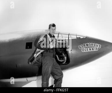 Chuck Yeager Us Air Force Test Pilot Chuck Yeager In The Cockpit Of