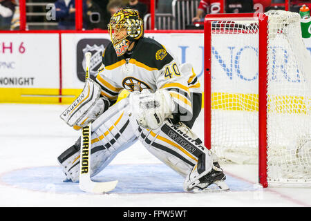 Boston Bruins Goalie Tuukka Rask Blocks A Shot By Florida Panthers