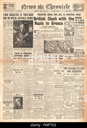 1941 News Chronicle German Front Page Reporting Battleship Bismarck