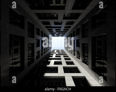 Modern Architecture Render abstract modern architecture. inner courtyard of tall modern Modern Architecture Render abstract modern architecture. inner courtyard of tall modern