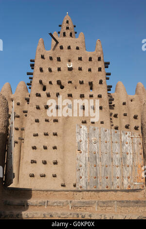 The entrance of the Great Mosque of Djenné Mali Africa the biggest