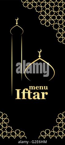 Iftar Menu Card Template iftar menu template stock vector illustration Iftar Menu Card Template iftar menu template stock vector illustration