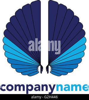 Monogram Wings V Letter Logo Mockup Creative Emblem Thin Line Style