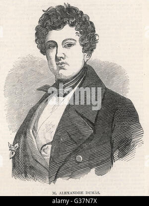 dumas alexandre writer french 1802 1870 alamy pere date young man historical romanticism dantes edmond