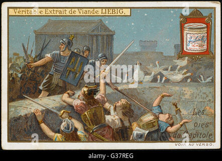 Geese Warn Rome Of Gauls Stock Photo, Royalty Free Image ...