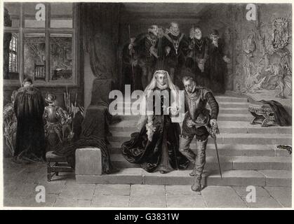 execution scots mary queen 1587 february alamy led date her